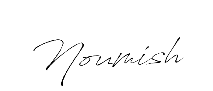 Use a signature maker to create a handwritten signature online. With this signature software, you can design (Antro_Vectra) your own signature for name Noumish. Noumish signature style 6 images and pictures png