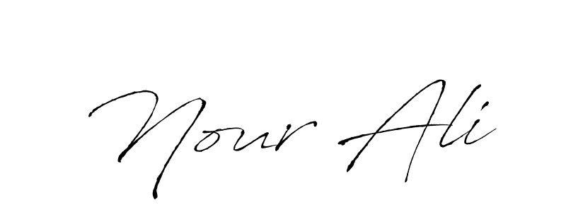 How to make Nour Ali name signature. Use Antro_Vectra style for creating short signs online. This is the latest handwritten sign. Nour Ali signature style 6 images and pictures png