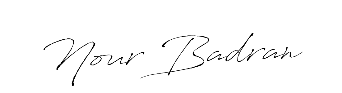 if you are searching for the best signature style for your name Nour Badran. so please give up your signature search. here we have designed multiple signature styles  using Antro_Vectra. Nour Badran signature style 6 images and pictures png