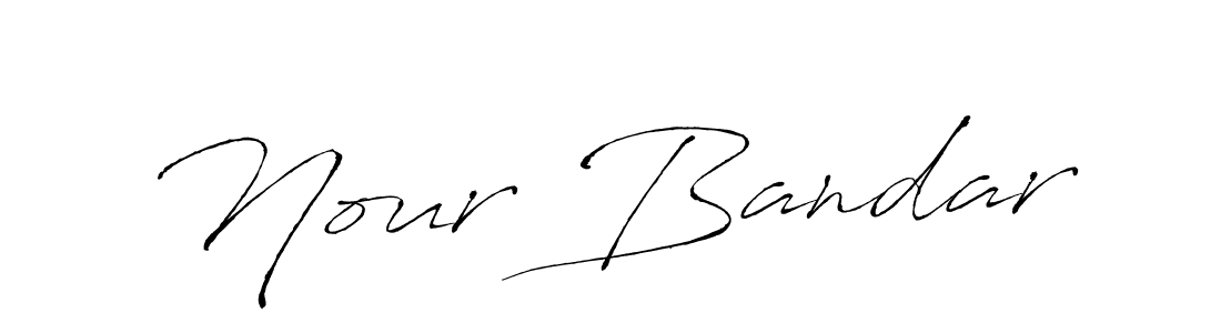 Make a beautiful signature design for name Nour Bandar. With this signature (Antro_Vectra) style, you can create a handwritten signature for free. Nour Bandar signature style 6 images and pictures png