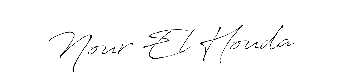 Similarly Antro_Vectra is the best handwritten signature design. Signature creator online .You can use it as an online autograph creator for name Nour El Houda. Nour El Houda signature style 6 images and pictures png
