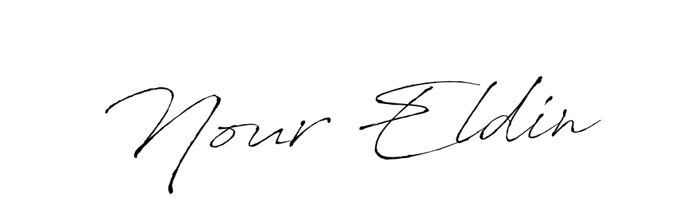 Create a beautiful signature design for name Nour Eldin. With this signature (Antro_Vectra) fonts, you can make a handwritten signature for free. Nour Eldin signature style 6 images and pictures png