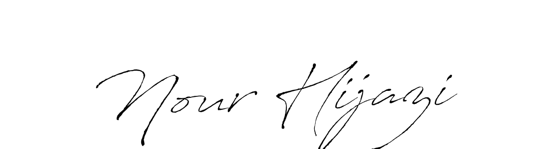 Create a beautiful signature design for name Nour Hijazi. With this signature (Antro_Vectra) fonts, you can make a handwritten signature for free. Nour Hijazi signature style 6 images and pictures png