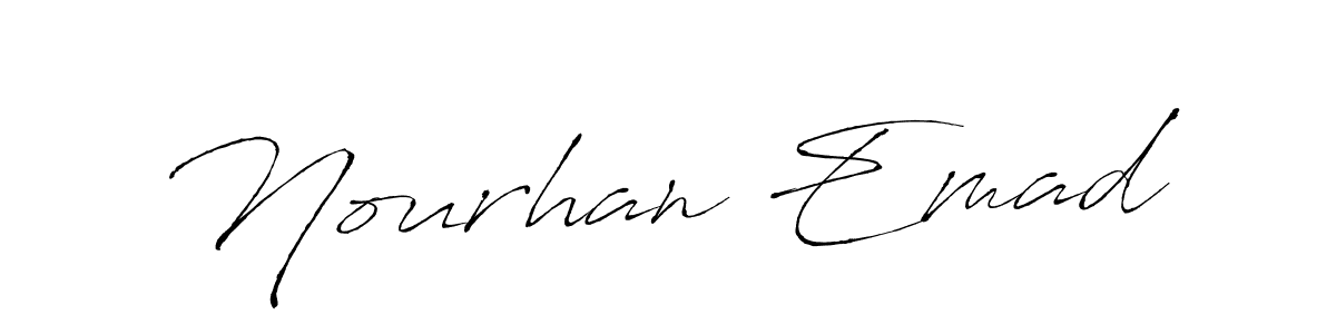 Design your own signature with our free online signature maker. With this signature software, you can create a handwritten (Antro_Vectra) signature for name Nourhan Emad. Nourhan Emad signature style 6 images and pictures png
