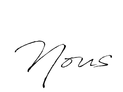 Design your own signature with our free online signature maker. With this signature software, you can create a handwritten (Antro_Vectra) signature for name Nous. Nous signature style 6 images and pictures png
