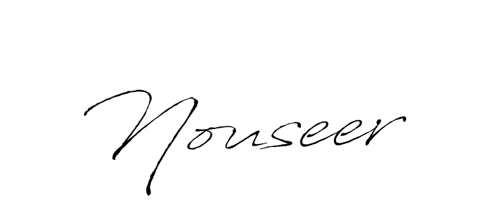 How to make Nouseer signature? Antro_Vectra is a professional autograph style. Create handwritten signature for Nouseer name. Nouseer signature style 6 images and pictures png