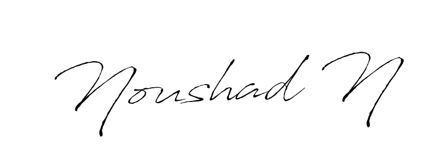 Use a signature maker to create a handwritten signature online. With this signature software, you can design (Antro_Vectra) your own signature for name Noushad N. Noushad N signature style 6 images and pictures png