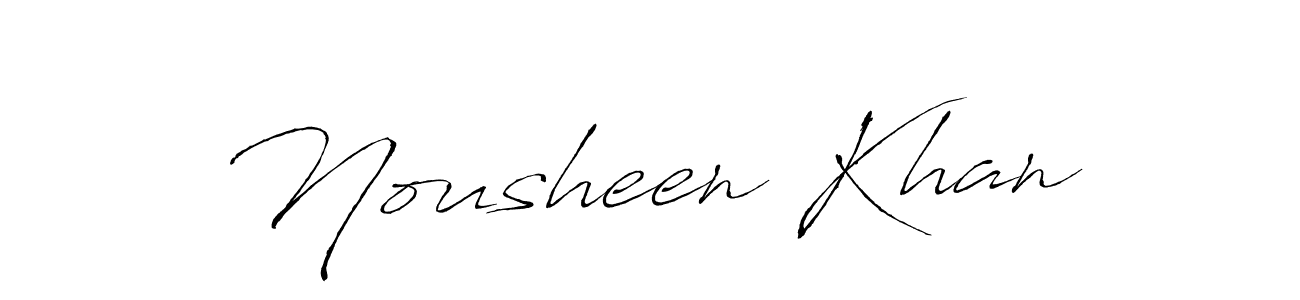 Make a beautiful signature design for name Nousheen Khan. Use this online signature maker to create a handwritten signature for free. Nousheen Khan signature style 6 images and pictures png
