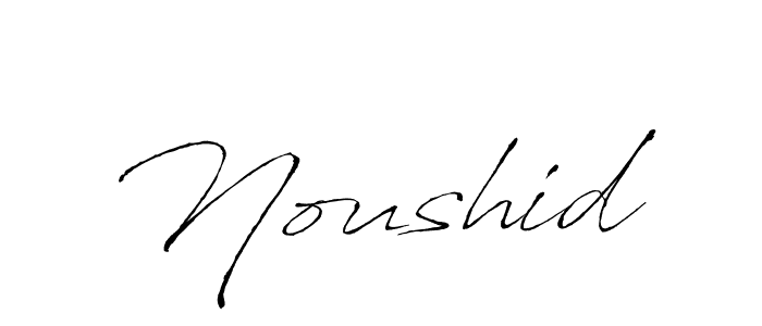 Design your own signature with our free online signature maker. With this signature software, you can create a handwritten (Antro_Vectra) signature for name Noushid. Noushid signature style 6 images and pictures png