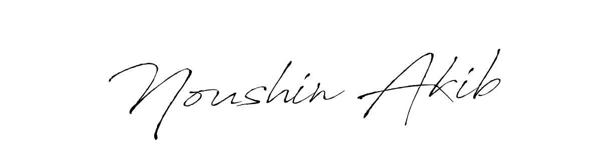 Use a signature maker to create a handwritten signature online. With this signature software, you can design (Antro_Vectra) your own signature for name Noushin Akib. Noushin Akib signature style 6 images and pictures png