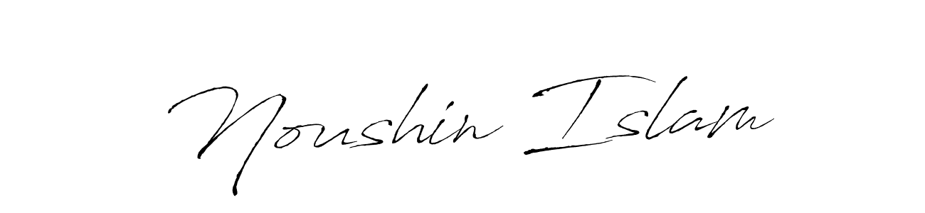 How to make Noushin Islam name signature. Use Antro_Vectra style for creating short signs online. This is the latest handwritten sign. Noushin Islam signature style 6 images and pictures png