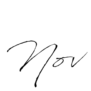 Design your own signature with our free online signature maker. With this signature software, you can create a handwritten (Antro_Vectra) signature for name Nov. Nov signature style 6 images and pictures png