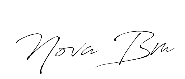 Create a beautiful signature design for name Nova Bm. With this signature (Antro_Vectra) fonts, you can make a handwritten signature for free. Nova Bm signature style 6 images and pictures png