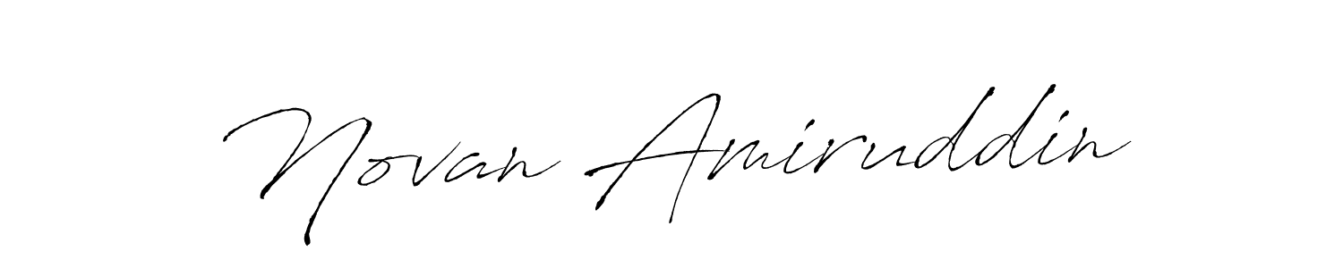 Design your own signature with our free online signature maker. With this signature software, you can create a handwritten (Antro_Vectra) signature for name Novan Amiruddin. Novan Amiruddin signature style 6 images and pictures png