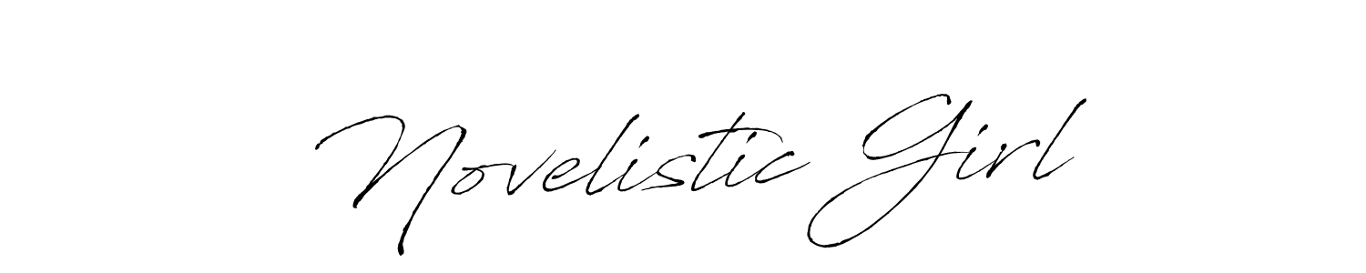 How to make Novelistic Girl name signature. Use Antro_Vectra style for creating short signs online. This is the latest handwritten sign. Novelistic Girl signature style 6 images and pictures png