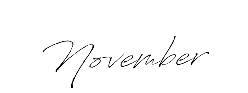 Make a beautiful signature design for name November. With this signature (Antro_Vectra) style, you can create a handwritten signature for free. November signature style 6 images and pictures png