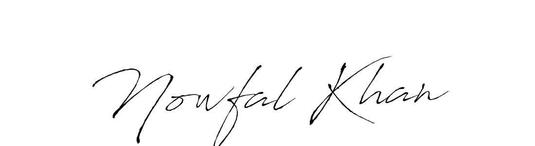 How to make Nowfal Khan name signature. Use Antro_Vectra style for creating short signs online. This is the latest handwritten sign. Nowfal Khan signature style 6 images and pictures png