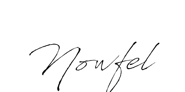 Make a beautiful signature design for name Nowfel. With this signature (Antro_Vectra) style, you can create a handwritten signature for free. Nowfel signature style 6 images and pictures png