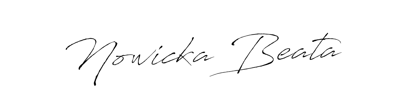 How to make Nowicka Beata signature? Antro_Vectra is a professional autograph style. Create handwritten signature for Nowicka Beata name. Nowicka Beata signature style 6 images and pictures png