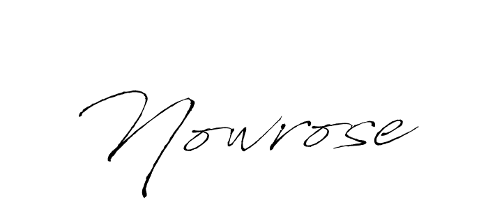 Antro_Vectra is a professional signature style that is perfect for those who want to add a touch of class to their signature. It is also a great choice for those who want to make their signature more unique. Get Nowrose name to fancy signature for free. Nowrose signature style 6 images and pictures png