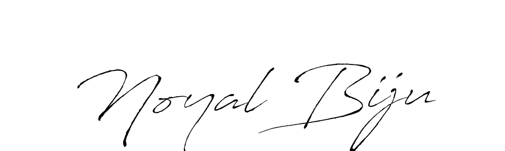 Noyal Biju stylish signature style. Best Handwritten Sign (Antro_Vectra) for my name. Handwritten Signature Collection Ideas for my name Noyal Biju. Noyal Biju signature style 6 images and pictures png