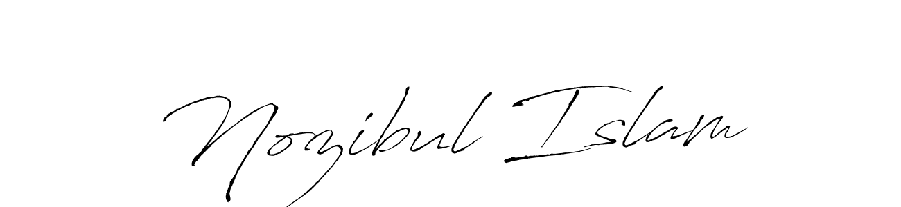 How to make Nozibul Islam signature? Antro_Vectra is a professional autograph style. Create handwritten signature for Nozibul Islam name. Nozibul Islam signature style 6 images and pictures png