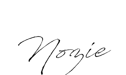 Use a signature maker to create a handwritten signature online. With this signature software, you can design (Antro_Vectra) your own signature for name Nozie. Nozie signature style 6 images and pictures png