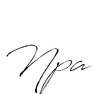 Use a signature maker to create a handwritten signature online. With this signature software, you can design (Antro_Vectra) your own signature for name Npa. Npa signature style 6 images and pictures png