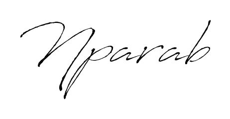 Personalize your online presence with Nparab signature rendered in elegant Antro_Vectra font. Great for website footers and blogs. Nparab signature style 6 images and pictures png
