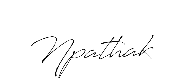 Use a signature maker to create a handwritten signature online. With this signature software, you can design (Antro_Vectra) your own signature for name Npathak. Npathak signature style 6 images and pictures png