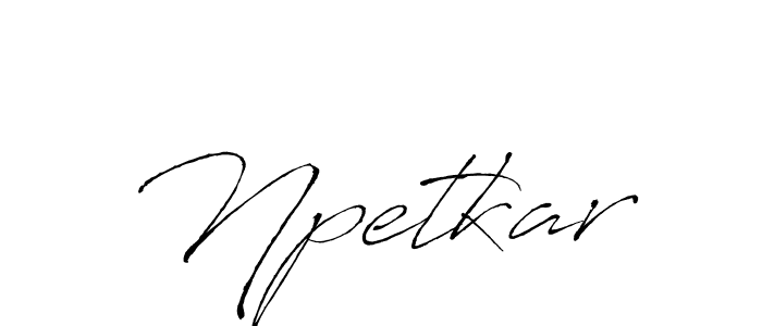 How to make Npetkar signature? Antro_Vectra is a professional autograph style. Create handwritten signature for Npetkar name. Npetkar signature style 6 images and pictures png