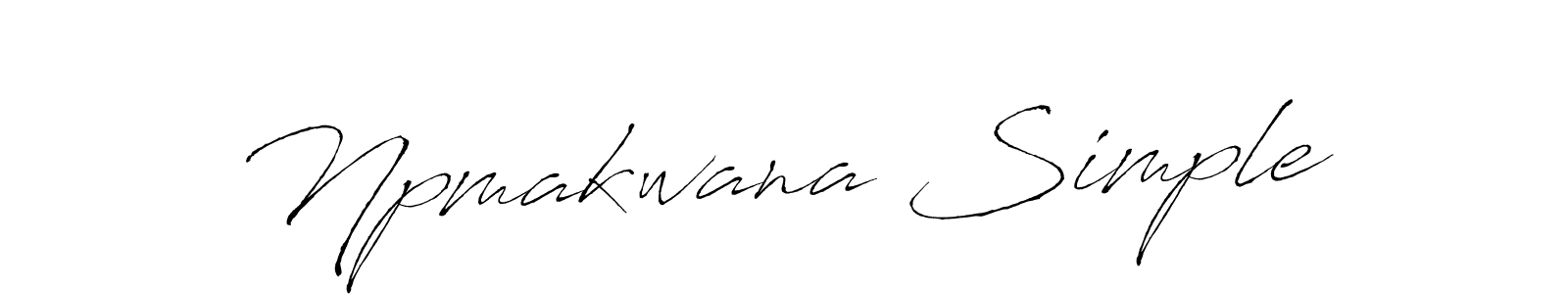 Use a signature maker to create a handwritten signature online. With this signature software, you can design (Antro_Vectra) your own signature for name Npmakwana Simple. Npmakwana Simple signature style 6 images and pictures png