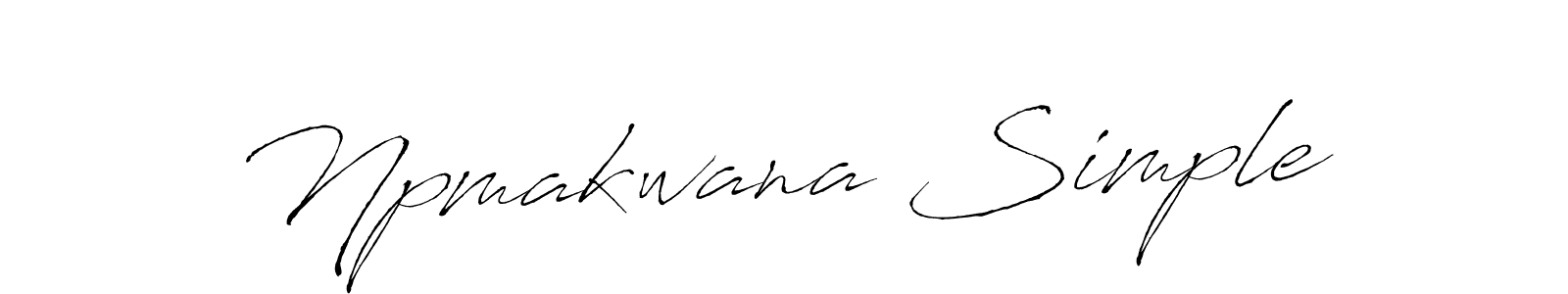 Npmakwana Simple stylish signature style. Best Handwritten Sign (Antro_Vectra) for my name. Handwritten Signature Collection Ideas for my name Npmakwana Simple. Npmakwana Simple signature style 6 images and pictures png