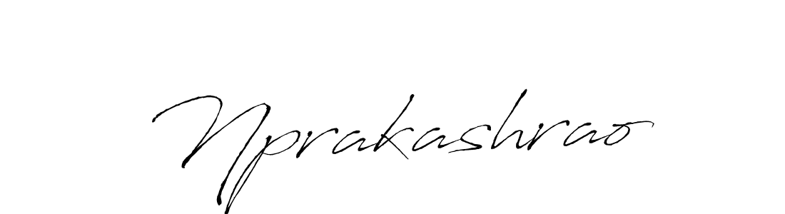 Create a beautiful signature design for name Nprakashrao. With this signature (Antro_Vectra) fonts, you can make a handwritten signature for free. Nprakashrao signature style 6 images and pictures png