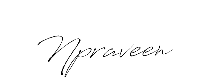 Design your own signature with our free online signature maker. With this signature software, you can create a handwritten (Antro_Vectra) signature for name Npraveen. Npraveen signature style 6 images and pictures png