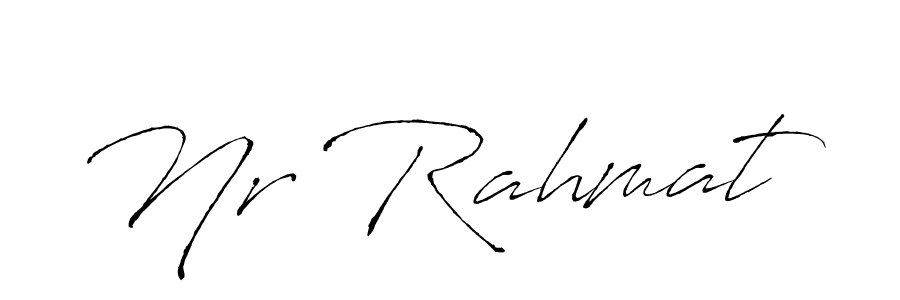 Create a beautiful signature design for name Nr Rahmat. With this signature (Antro_Vectra) fonts, you can make a handwritten signature for free. Nr Rahmat signature style 6 images and pictures png