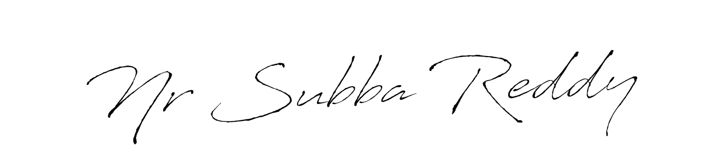The best way (Antro_Vectra) to make a short signature is to pick only two or three words in your name. The name Nr Subba Reddy include a total of six letters. For converting this name. Nr Subba Reddy signature style 6 images and pictures png