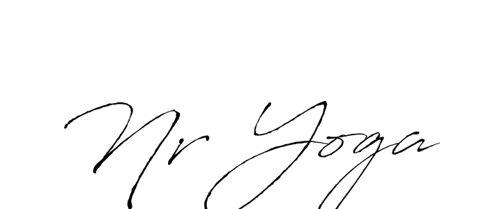 How to make Nr Yoga name signature. Use Antro_Vectra style for creating short signs online. This is the latest handwritten sign. Nr Yoga signature style 6 images and pictures png
