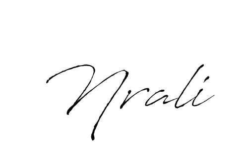 How to make Nrali name signature. Use Antro_Vectra style for creating short signs online. This is the latest handwritten sign. Nrali signature style 6 images and pictures png