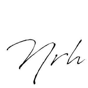 How to make Nrh name signature. Use Antro_Vectra style for creating short signs online. This is the latest handwritten sign. Nrh signature style 6 images and pictures png