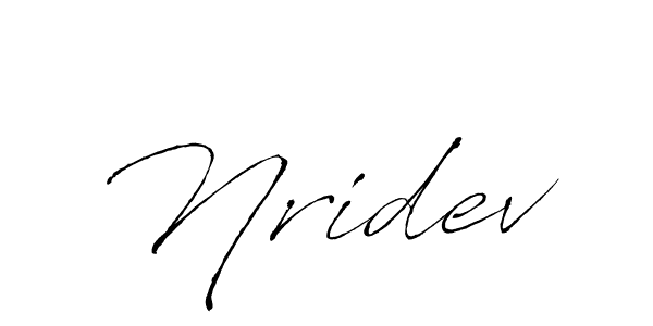 Antro_Vectra is a professional signature style that is perfect for those who want to add a touch of class to their signature. It is also a great choice for those who want to make their signature more unique. Get Nridev name to fancy signature for free. Nridev signature style 6 images and pictures png