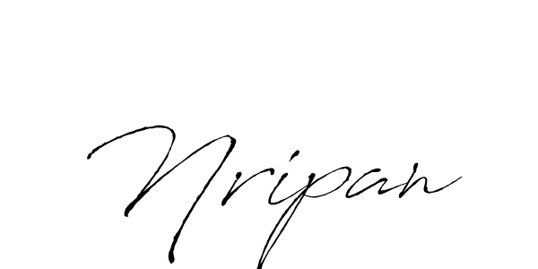 Design your own signature with our free online signature maker. With this signature software, you can create a handwritten (Antro_Vectra) signature for name Nripan. Nripan signature style 6 images and pictures png