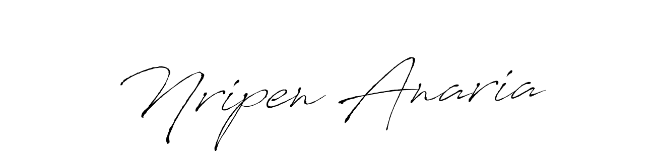 The best way (Antro_Vectra) to make a short signature is to pick only two or three words in your name. The name Nripen Anaria include a total of six letters. For converting this name. Nripen Anaria signature style 6 images and pictures png