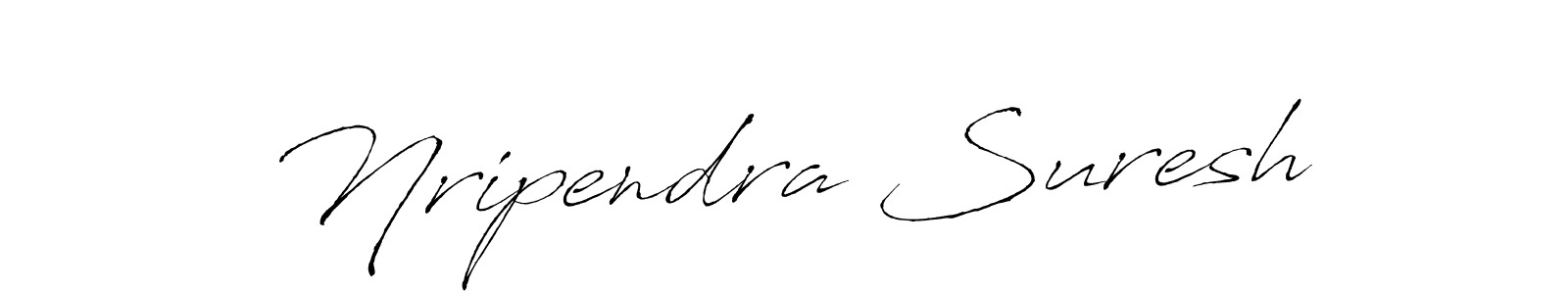 Make a beautiful signature design for name Nripendra Suresh. With this signature (Antro_Vectra) style, you can create a handwritten signature for free. Nripendra Suresh signature style 6 images and pictures png