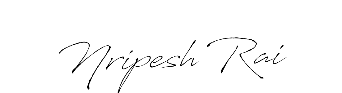 Make a beautiful signature design for name Nripesh Rai. With this signature (Antro_Vectra) style, you can create a handwritten signature for free. Nripesh Rai signature style 6 images and pictures png