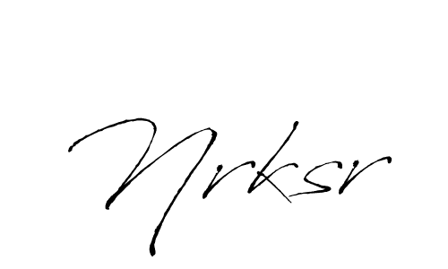 Create a beautiful signature design for name Nrksr. With this signature (Antro_Vectra) fonts, you can make a handwritten signature for free. Nrksr signature style 6 images and pictures png