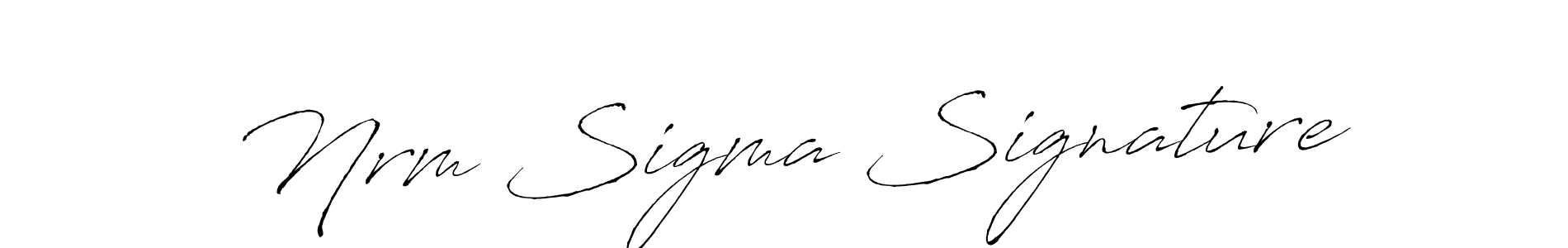 This is the best signature style for the Nrm Sigma Signature name. Also you like these signature font (Antro_Vectra). Mix name signature. Nrm Sigma Signature signature style 6 images and pictures png