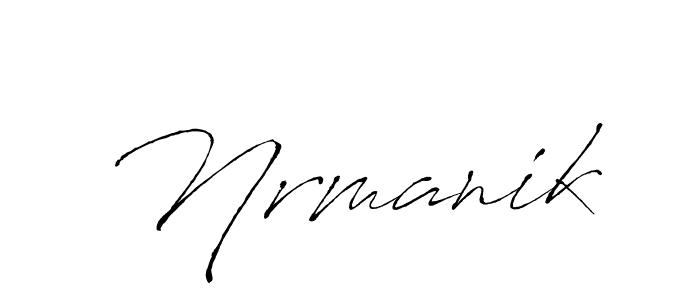 Use a signature maker to create a handwritten signature online. With this signature software, you can design (Antro_Vectra) your own signature for name Nrmanik. Nrmanik signature style 6 images and pictures png