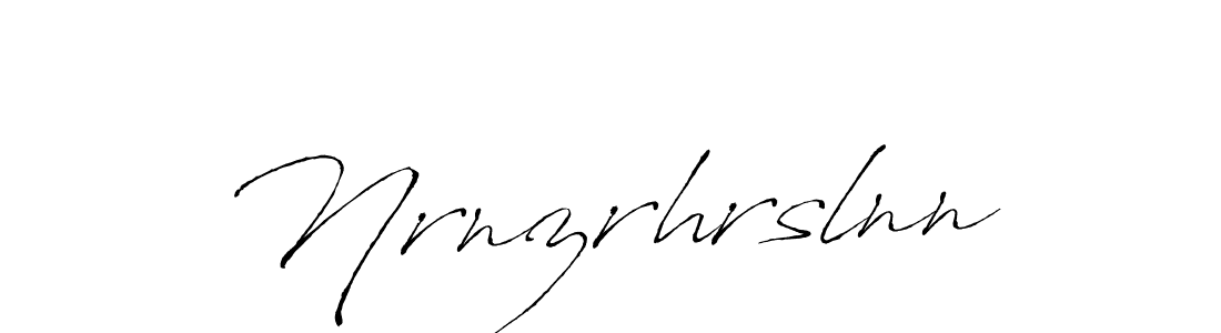 Create a beautiful signature design for name Nrnzrhrslnn. With this signature (Antro_Vectra) fonts, you can make a handwritten signature for free. Nrnzrhrslnn signature style 6 images and pictures png