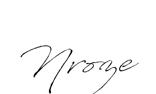 How to make Nroze name signature. Use Antro_Vectra style for creating short signs online. This is the latest handwritten sign. Nroze signature style 6 images and pictures png